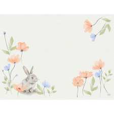 5 x Bio Dunicel®-Tischset 30 x 40 cm Bunny Bloom